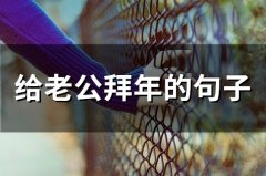 给老公拜年的句子(66句)