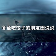 冬至吃饺子的朋友圈说说(41句)