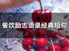 餐饮励志语录经典短句(26句)