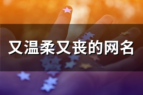又温柔又丧的网名(精选67个) 又温柔又丧的网名(精选67个)