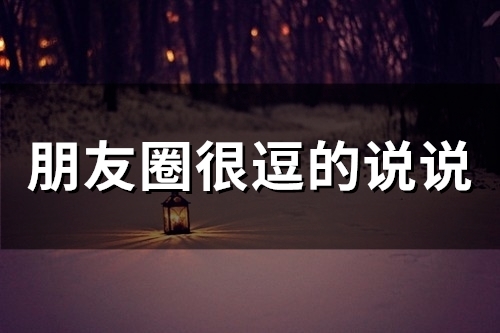 朋友圈很逗的说说(66句)