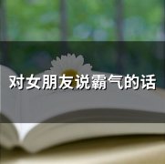 对女朋友说霸气的话(72句)