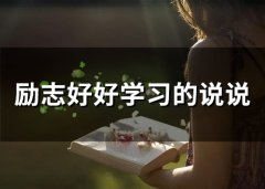励志好好学习的说说(78句)