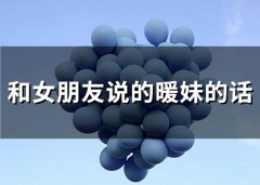 和女朋友说的暖妹的话(71句)