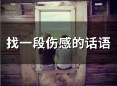 找一段伤感的话语(精选78句)