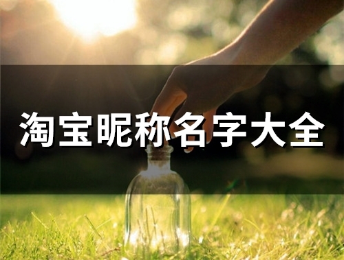 淘宝昵称名字大全(110个) 淘宝昵称名字大全(110个)