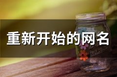 重新开始的网名(78个)