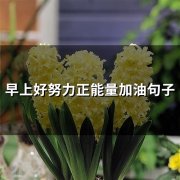 早上好努力正能量加油句子(67句)