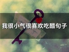 我很小气很喜欢吃醋句子(70句)