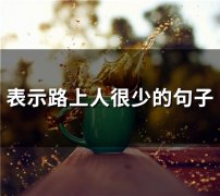 表示路上人很少的句子(60句)