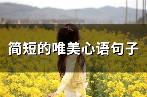 简短的唯美心语句子(精选66句)