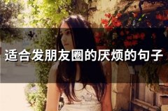 适合发朋友圈的厌烦的句子(精选67句)