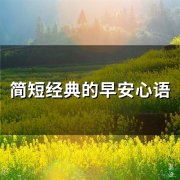 简短经典的早安心语(66句)