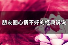 朋友圈心情不好的经典说说(60句)