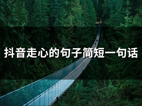 抖音走心的句子简短一句话 抖音文案短句大全 抖音走心的句子简短一句话 抖音文案短句大全