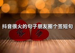抖音上很火的个性签名短句