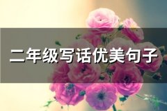 二年级写话优美句子摘抄大全