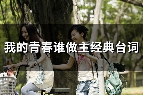 我的青春谁做主经典台词摘抄 我的青春谁做主经典台词摘抄