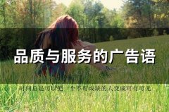 品质与服务的广告语(通用312句)