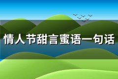 情人节甜言蜜语一句话(精选73句)