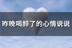 昨晚喝醉了的心情说说(热门87句)