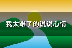 我太难了的说说心情(51句)