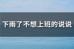 下雨了不想上班的说说(102句)