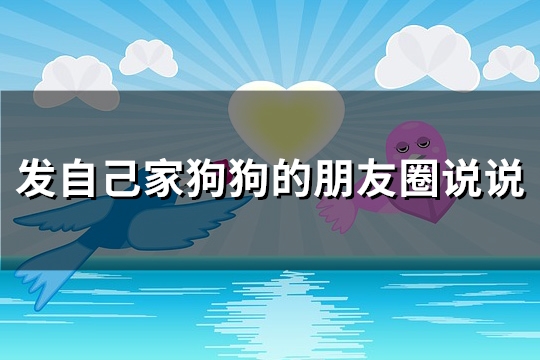 发自己家狗狗的朋友圈说说(实用89句)