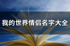 我的世界情侣名字大全(优选115个)