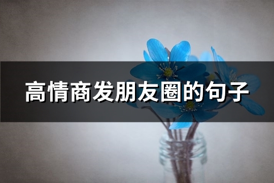 高情商发朋友圈的句子(汇总64句)