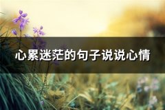 心累迷茫的句子说说心情(热门61句)