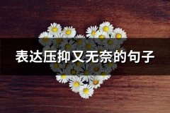 表达压抑又无奈的句子(推荐43句)