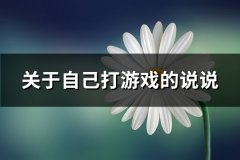 关于自己打游戏的说说(汇总60句)