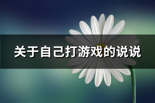 关于自己打游戏的说说(汇总60句)