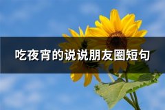 吃夜宵的说说朋友圈短句(汇总86句)