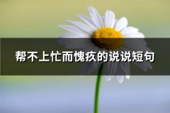 帮不上忙而愧疚的说说短句(汇总66句)