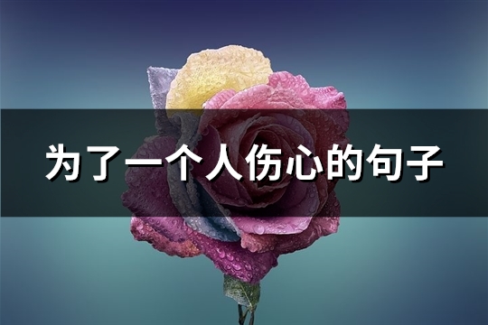 为了一个人伤心的句子(通用61句)