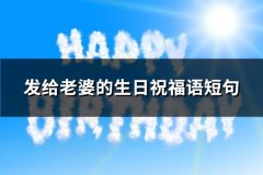 发给老婆的生日祝福语短句(热门123句)