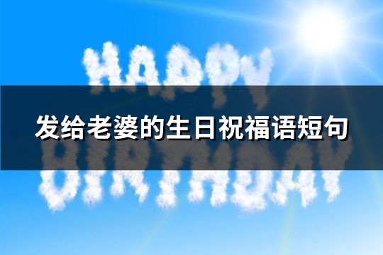 发给老婆的生日祝福语短句(热门123句)