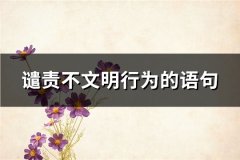 谴责不文明行为的语句(通用60句)