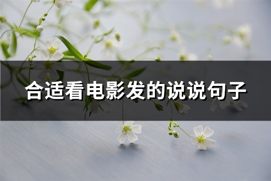 合适看电影发的说说句子(必备64句)
