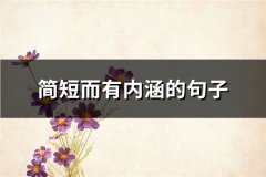 简短而有内涵的句子(热门52句)
