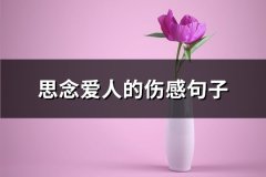 思念爱人的伤感句子(通用56句)