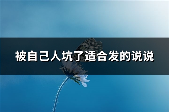 被自己人坑了适合发的说说(共59句)