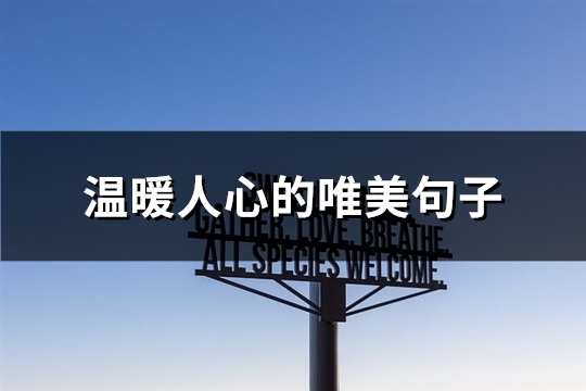 温暖人心的唯美句子(推荐88句)