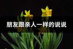 朋友跟亲人一样的说说(优选62句)