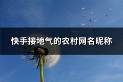 快手接地气的农村网名昵称(优选335个)