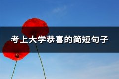 考上大学恭喜的简短句子(推荐65句)