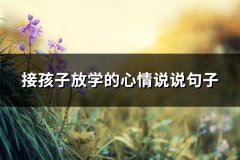 接孩子放学的心情说说句子(实用69句)