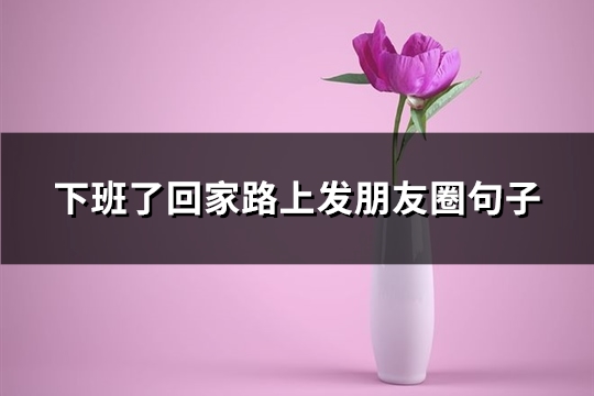 下班了回家路上发朋友圈句子(共70句)